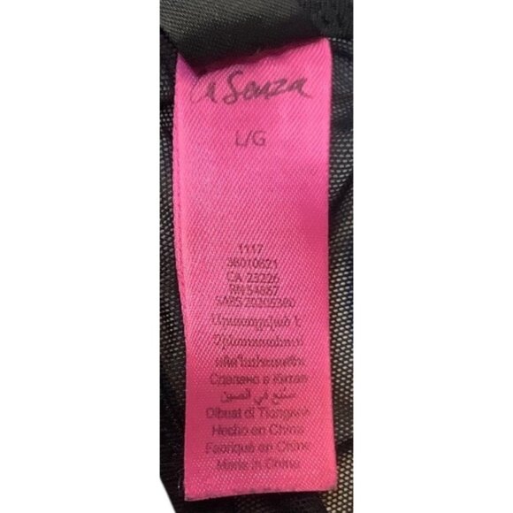 La Senza Camouflage Racerback Sports Bra Women Large Black Pink Mesh Detail - Picture 4 of 7